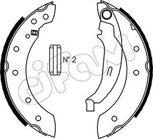 Cifam 153-350 - Комплект тормозных колодок, барабанные autospares.lv