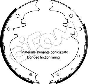 Cifam 153-358 - Комплект тормозных колодок, барабанные autospares.lv