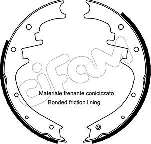 Cifam 153-352 - Комплект тормозных колодок, барабанные autospares.lv