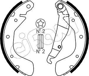 Cifam 153-309 - Комплект тормозных колодок, барабанные autospares.lv