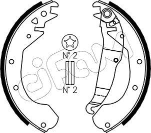 Cifam 153-306 - Комплект тормозных колодок, барабанные autospares.lv