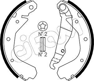 Cifam 153-307 - Комплект тормозных колодок, барабанные autospares.lv