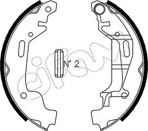 Cifam 153-314 - Комплект тормозных колодок, барабанные autospares.lv