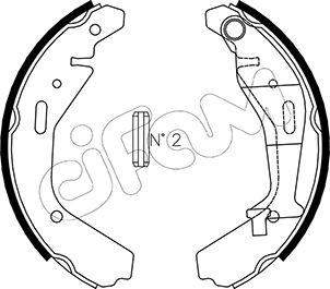 Cifam 153-318 - Комплект тормозных колодок, барабанные autospares.lv