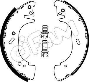 Cifam 153-313 - Комплект тормозных колодок, барабанные autospares.lv