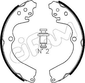 Cifam 153-383 - Комплект тормозных колодок, барабанные autospares.lv