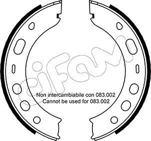 Cifam 153-336 - Комплект тормозов, ручник, парковка autospares.lv