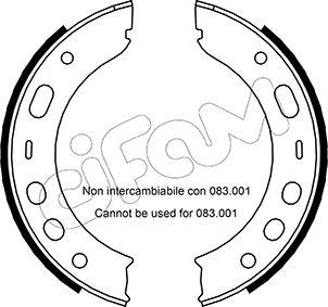 Cifam 153-337 - Комплект тормозов, ручник, парковка autospares.lv