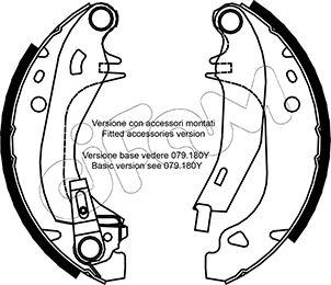 Cifam 153-329Y - Комплект тормозных колодок, барабанные autospares.lv