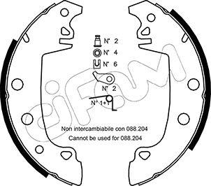 Cifam 153-324K - Комплект тормозных колодок, барабанные autospares.lv