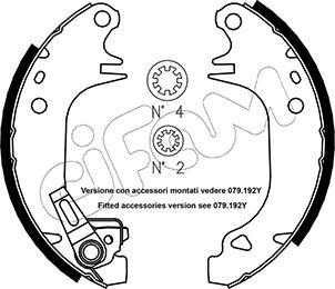 Cifam 153-320Y - Комплект тормозных колодок, барабанные autospares.lv