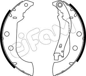 Cifam 153-327 - Комплект тормозных колодок, барабанные autospares.lv