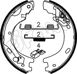 Cifam 153-375K - Комплект тормозов, ручник, парковка autospares.lv