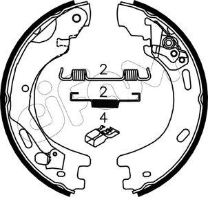 Cifam 153-376K - Комплект тормозов, ручник, парковка autospares.lv