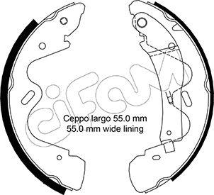 Cifam 153-291 - Комплект тормозных колодок, барабанные autospares.lv