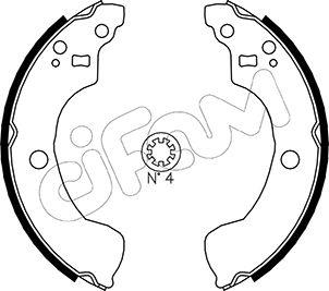 Cifam 153-292 - Комплект тормозных колодок, барабанные autospares.lv