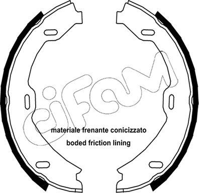 Cifam 153-241 - Комплект тормозов, ручник, парковка autospares.lv