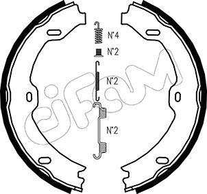 Cifam 153-243K - Комплект тормозов, ручник, парковка autospares.lv