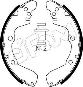 Cifam 153-256 - Комплект тормозных колодок, барабанные autospares.lv