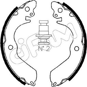 Cifam 153-258 - Комплект тормозных колодок, барабанные autospares.lv