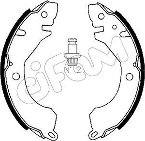 Cifam 153-253 - Комплект тормозных колодок, барабанные autospares.lv