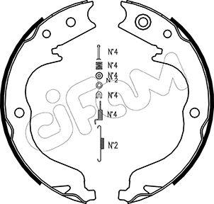 Cifam 153-268K - Комплект тормозов, ручник, парковка autospares.lv