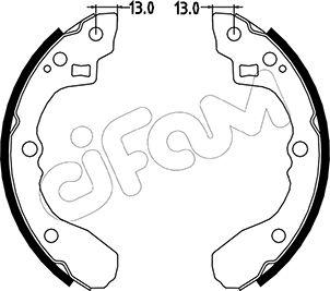 Cifam 153-213 - Комплект тормозных колодок, барабанные autospares.lv