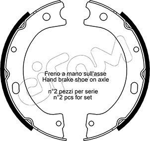 Cifam 153-289 - Комплект тормозов, ручник, парковка autospares.lv