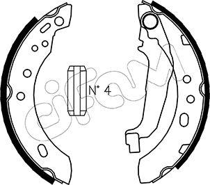 Cifam 153-284 - Комплект тормозных колодок, барабанные autospares.lv