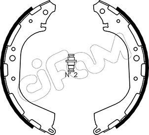 Cifam 153-282 - Комплект тормозных колодок, барабанные autospares.lv