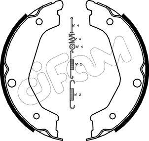 Cifam 153-227K - Комплект тормозов, ручник, парковка autospares.lv