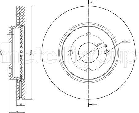 Cifam 800-983 - Тормозной диск autospares.lv