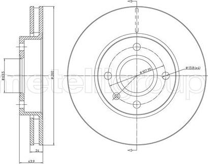 Cifam 800-443 - Тормозной диск autospares.lv