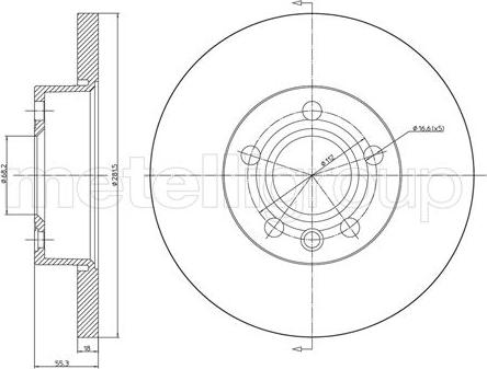 Cifam 800-484 - Тормозной диск autospares.lv