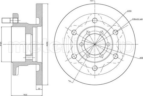 Cifam 800-481 - Тормозной диск autospares.lv