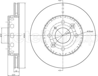 Cifam 800-504 - Тормозной диск autospares.lv