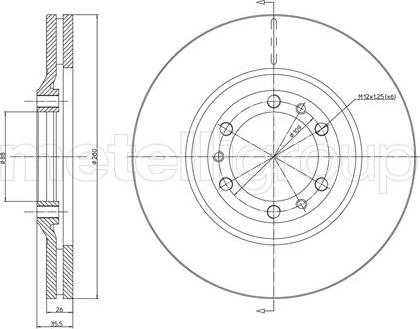 Cifam 800-502 - Тормозной диск autospares.lv