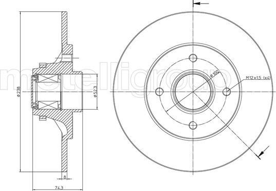 Cifam 800-516 - Тормозной диск autospares.lv