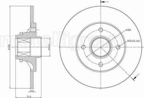 Cifam 800-537 - Тормозной диск autospares.lv