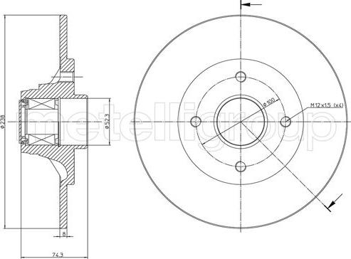 Cifam 800-198 - Тормозной диск autospares.lv