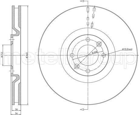 Cifam 800-1483C - Тормозной диск autospares.lv