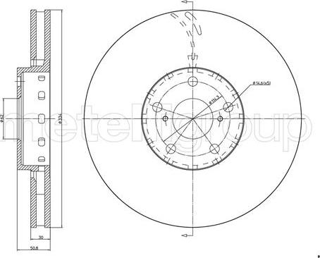 Cifam 800-1538C - Тормозной диск autospares.lv