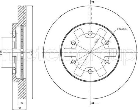 Cifam 800-1616 - Тормозной диск autospares.lv