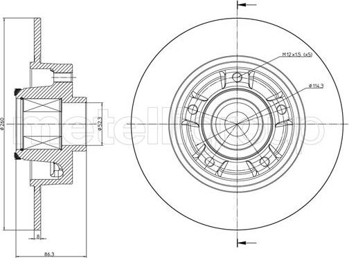 Cifam 800-1095 - Тормозной диск autospares.lv