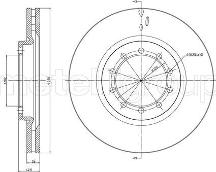 Cifam 800-1045 - Тормозной диск autospares.lv