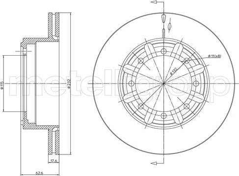 Cifam 800-1046 - Тормозной диск autospares.lv