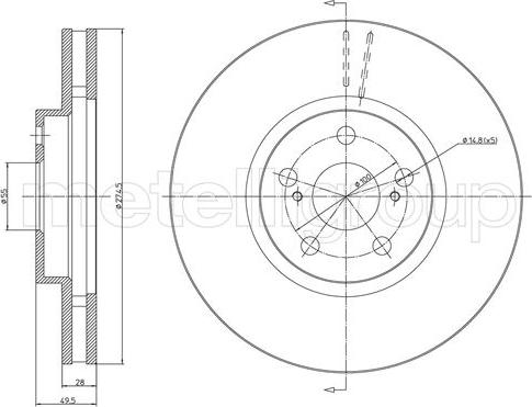 Cifam 800-1059C - Тормозной диск autospares.lv