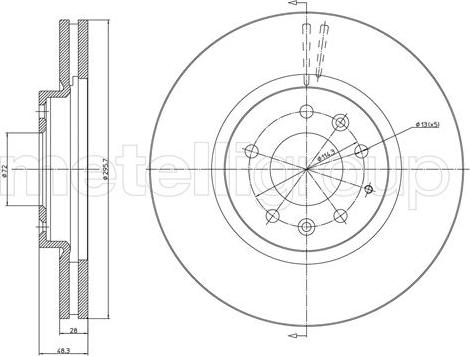 Cifam 800-1060C - Тормозной диск autospares.lv