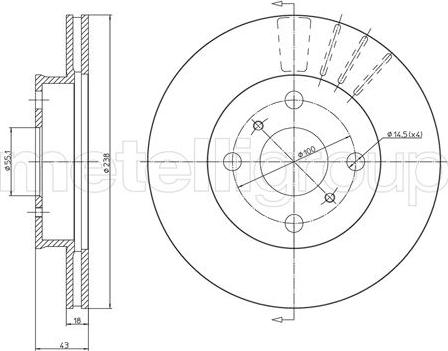 Cifam 800-1061 - Тормозной диск autospares.lv