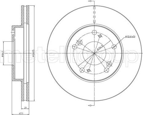 Cifam 800-1082C - Тормозной диск autospares.lv